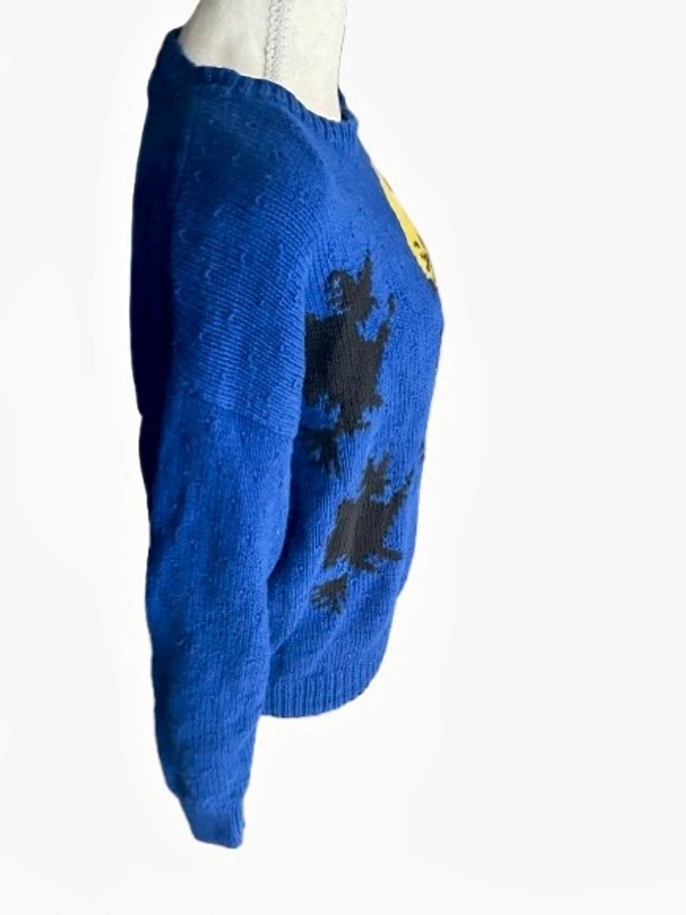 Vintage Marisa Christina Halloween Witch Hand Knitted Sweater Medium Large Boho - Picture 5 of 14
